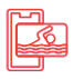 Icon with a swimmer
